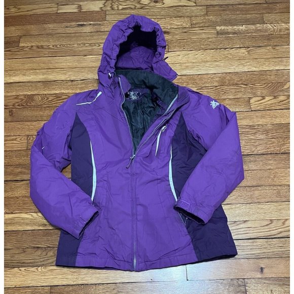 Zeroxposur Womens 3-in-1 Winter Jacket Size Medium Purple Hooded Insulated - Picture 1 of 9